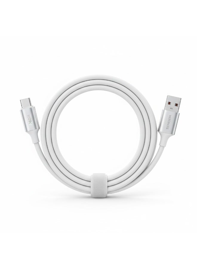 سيندم كابل شحن احترافي بقوة 100 واط – متين ومثالي للشحن ونقل البيانات - متوافق مع Type -C - Image 1