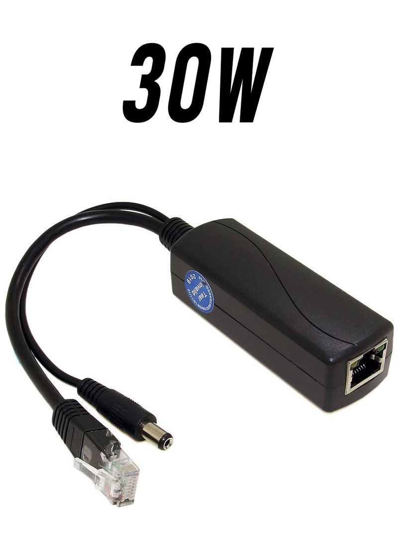 SYOSI - Gigabit PoE Splitter 12V 2A Output with IEEE 802.3af/at Standard Compliant 10,100,1000Mbps Power over Ethernet Splitter Adapter for Security Camera CCTV Surveillance 5.5x2.1mm DC Plug Cable (PS5712TG) - Image 1
