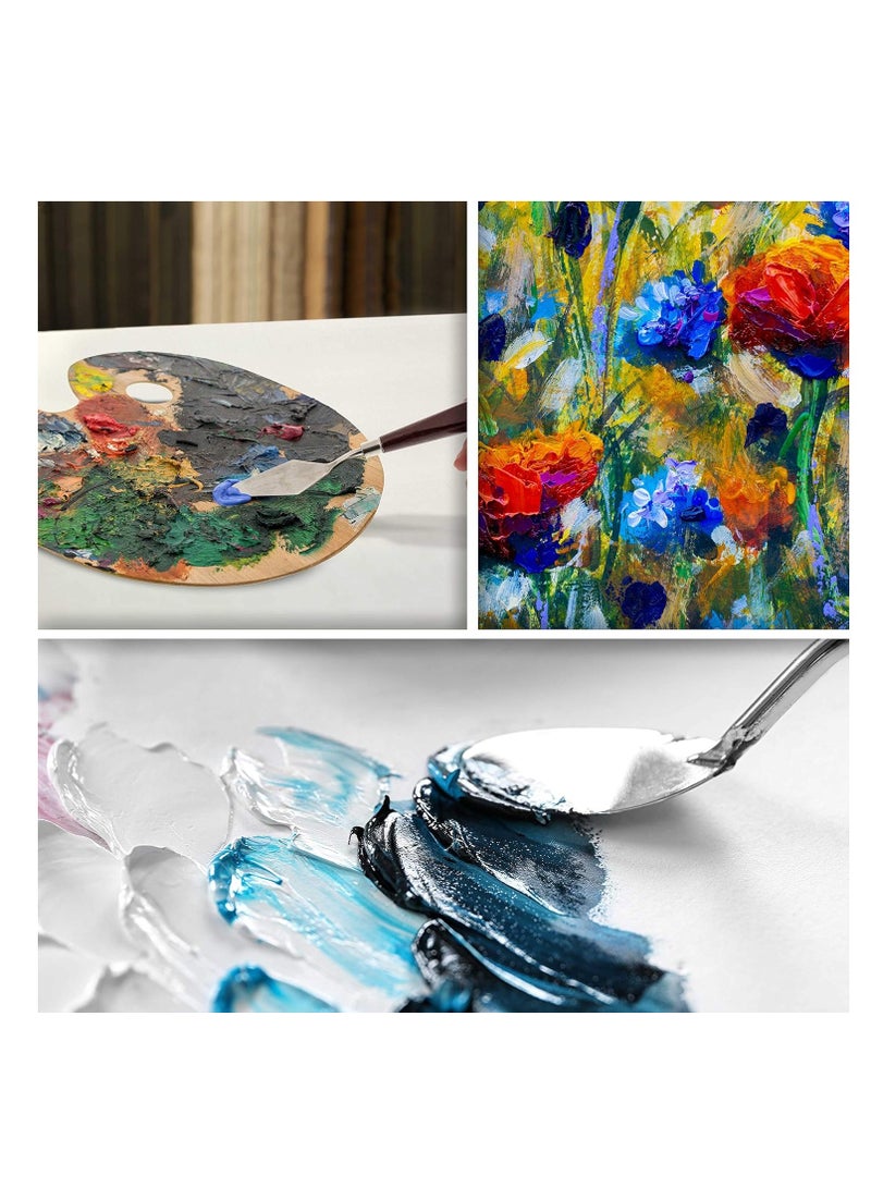 Stainless Steel Palette Knife Mixed Scraper Set Spatula Knives 5pcs - Image 2