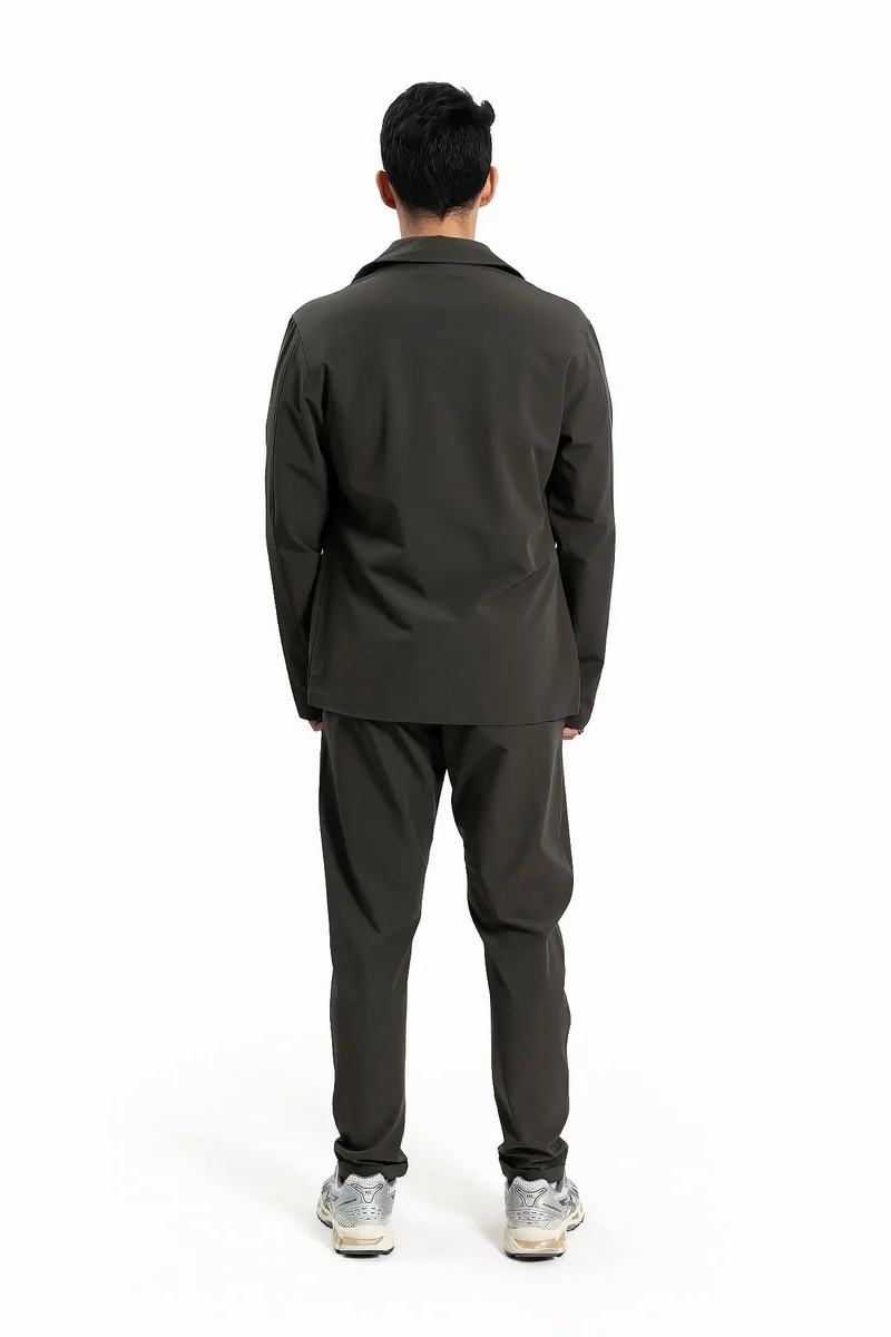 Wecre8 Men Dark Gray Jacket and Pants Set By WECRE8