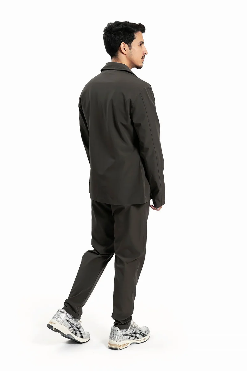 Wecre8 Men Dark Gray Jacket and Pants Set By WECRE8