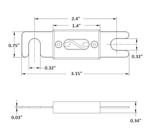 AA ANL Fuse 50A 50 Amp For Car Vehicle Marine Audio Video System Gold 2 Pack (50 Amp) - Image 3