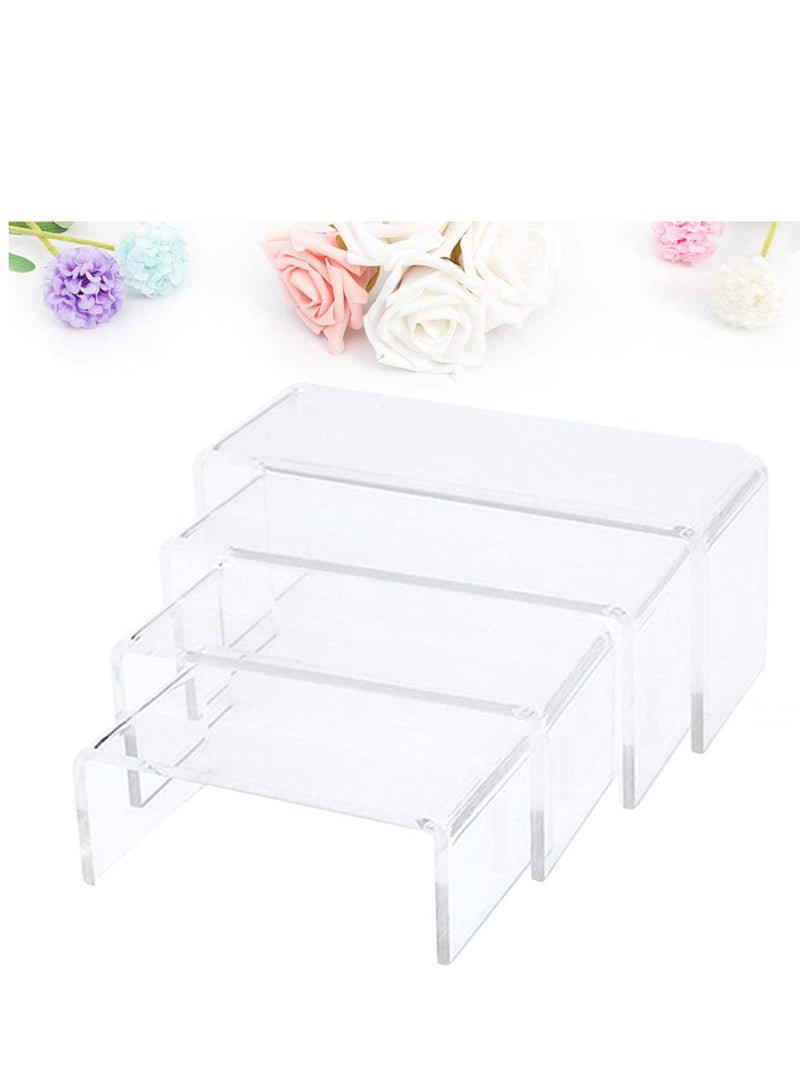 Acrylic Risers Display Clear Showcase Shelf Figures Buffets Cupcakes Jewelry Display Stands for Table Decorations - Image 1