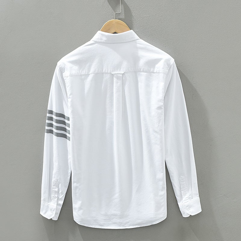 8821 Long Sleeve Tide Brand Shirt Casual Bar Shirt Youth Color Matching Loose Top Cardigan Coat A Generation Of Hair - Image 3