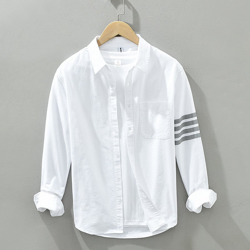8821 Long Sleeve Tide Brand Shirt Casual Bar Shirt Youth Color Matching Loose Top Cardigan Coat A Generation Of Hair - Image 2