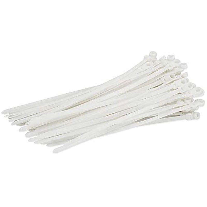 SCHOFIC Cable Zip Ties Heavy Duty 250 MM, Ultra Strong Plastic [POLYAMIDE] Wire Ties with 49 Pounds Tensile Strength, Nylon Tie Wraps with 3.6 MM Width in Indoor and Outdoor -BLACK (WHITE, 25) - Image 5