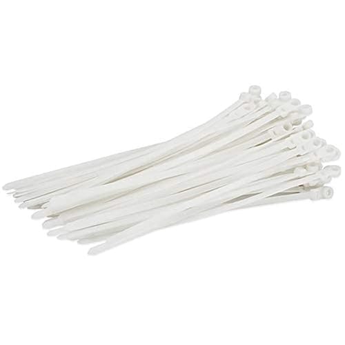 SCHOFIC Cable Zip Ties Heavy Duty 250 MM, Ultra Strong Plastic [POLYAMIDE] Wire Ties with 49 Pounds Tensile Strength, Nylon Tie Wraps with 3.6 MM Width in Indoor and Outdoor -BLACK (WHITE, 25) - Image 1