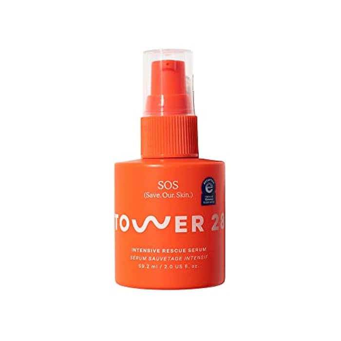 Tower 28 SOS Intensive Rescue Serum for Sensitive Skin, Hypochlorous Acid Skin Care, Helps Reduce Face Redness, Safe for All Skin Types, 2 FL Oz - Image 1