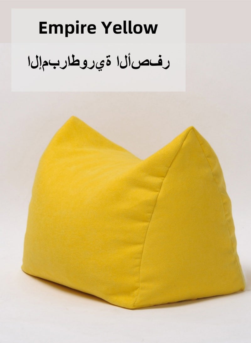 Easy Life Lightweight Portable Cat Ear Footrest Bean Bag Particles Fill Lumbar Support Design Suitable for Living Room Study Balcony Removable Short Velvet Fabric YKK Zipper  - Image 1