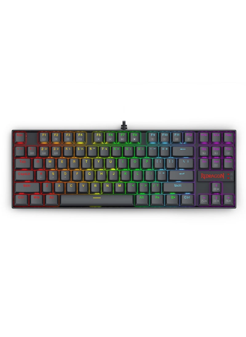 REDRAGON - K552 elite edition , Wired Rainbow Gaming Keyboard 60% , Swappable Compact Mechanical Keyboard Dedicated Arrow Keys, for PC and laptop use in home and office - Red Switch - Image 1