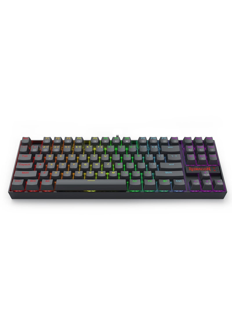 REDRAGON - K552 elite edition , Wired Rainbow Gaming Keyboard 60% , Swappable Compact Mechanical Keyboard Dedicated Arrow Keys, for PC and laptop use in home and office - Red Switch - Image 1