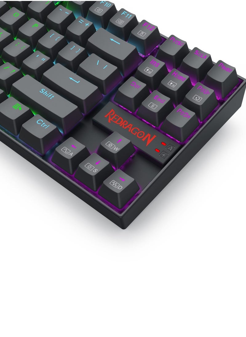 REDRAGON - K552 elite edition , Wired Rainbow Gaming Keyboard 60% , Swappable Compact Mechanical Keyboard Dedicated Arrow Keys, for PC and laptop use in home and office - Red Switch - Image 1