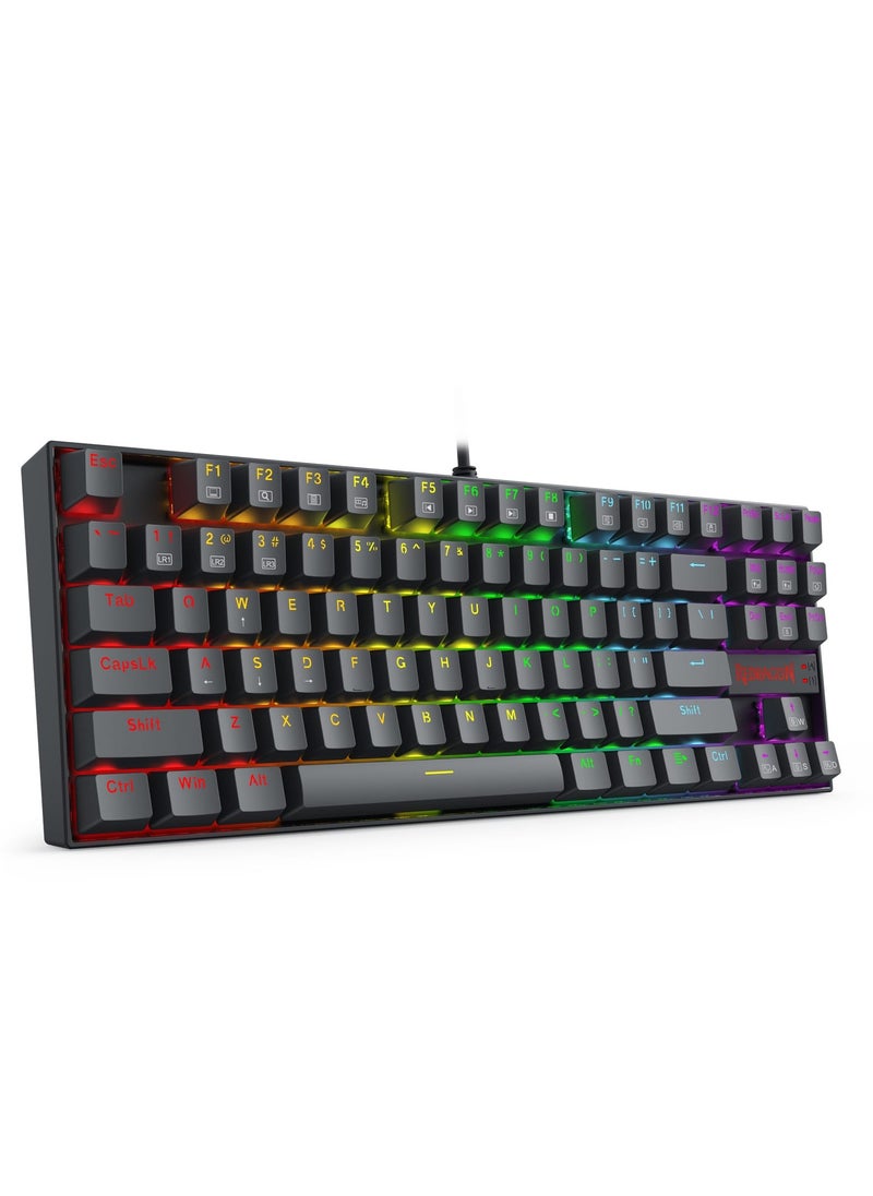 REDRAGON - K552 elite edition , Wired Rainbow Gaming Keyboard 60% , Swappable Compact Mechanical Keyboard Dedicated Arrow Keys, for PC and laptop use in home and office - Red Switch - Image 1
