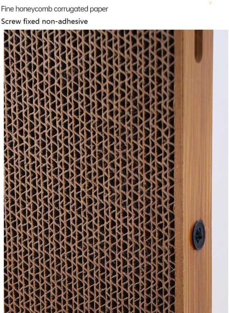 A.M Cat Scratch Board Cardboard Corrugated L-Type Vertical, With Fur Ball Cat Toys, To Protect The Wall, Can Be Placed Anywhere - Image 4