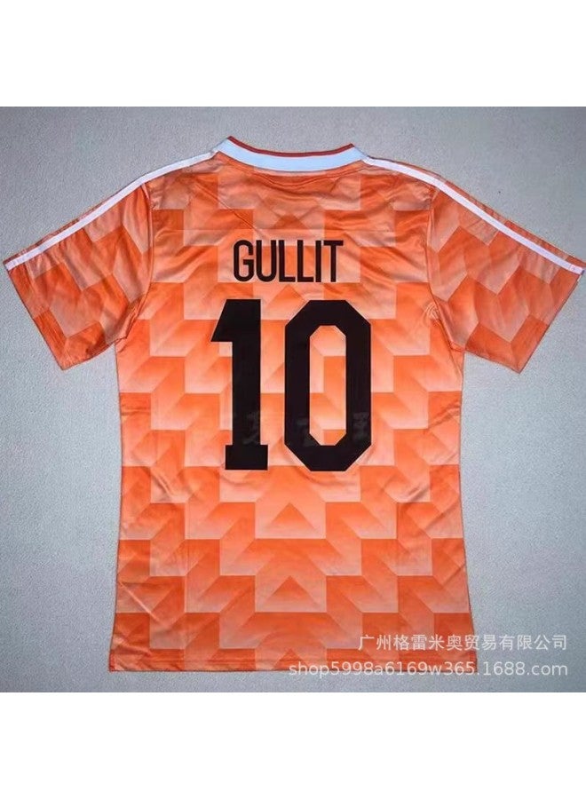 1988 Netherlands Home Star No. 10 Football Jersey - Image 1