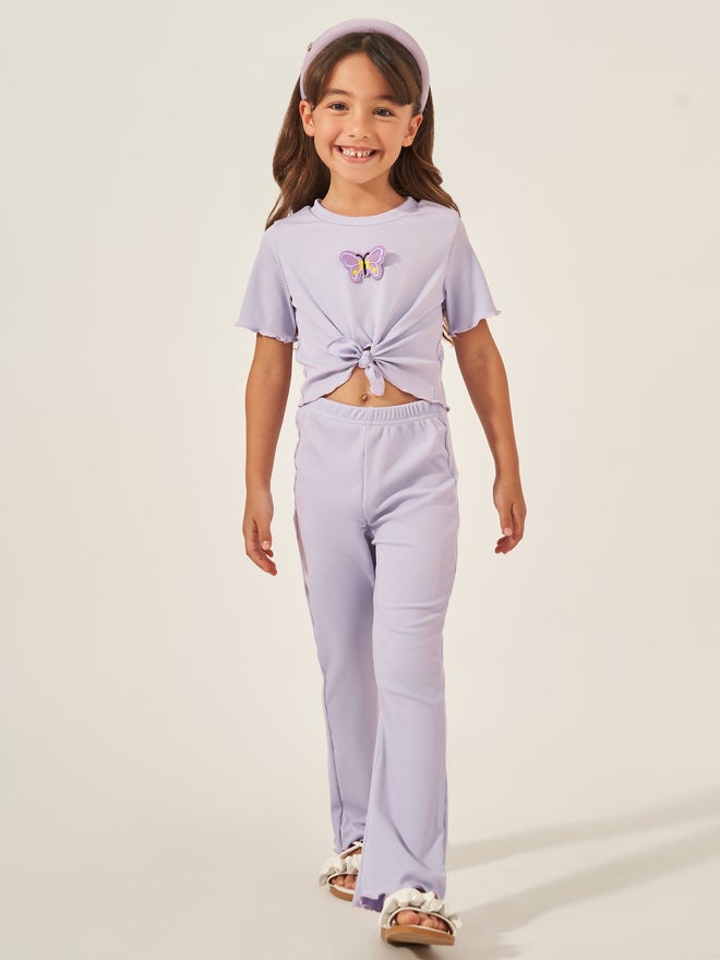 Styli Styli toddler girls tie front top and pants set  - Image 1