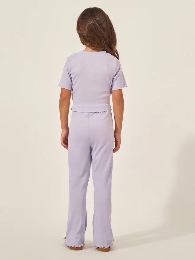 Styli Styli toddler girls tie front top and pants set