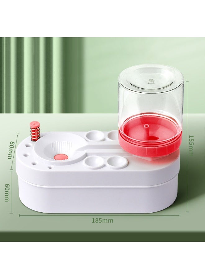 Paint Brush Cleaner with Reservoir Tank - Professional Brush Washer Station for Acrylic Oil Watercolor Paint, Includes Silicone Bristle Cleaner  Stainless Steel Coil Spring - Image 3