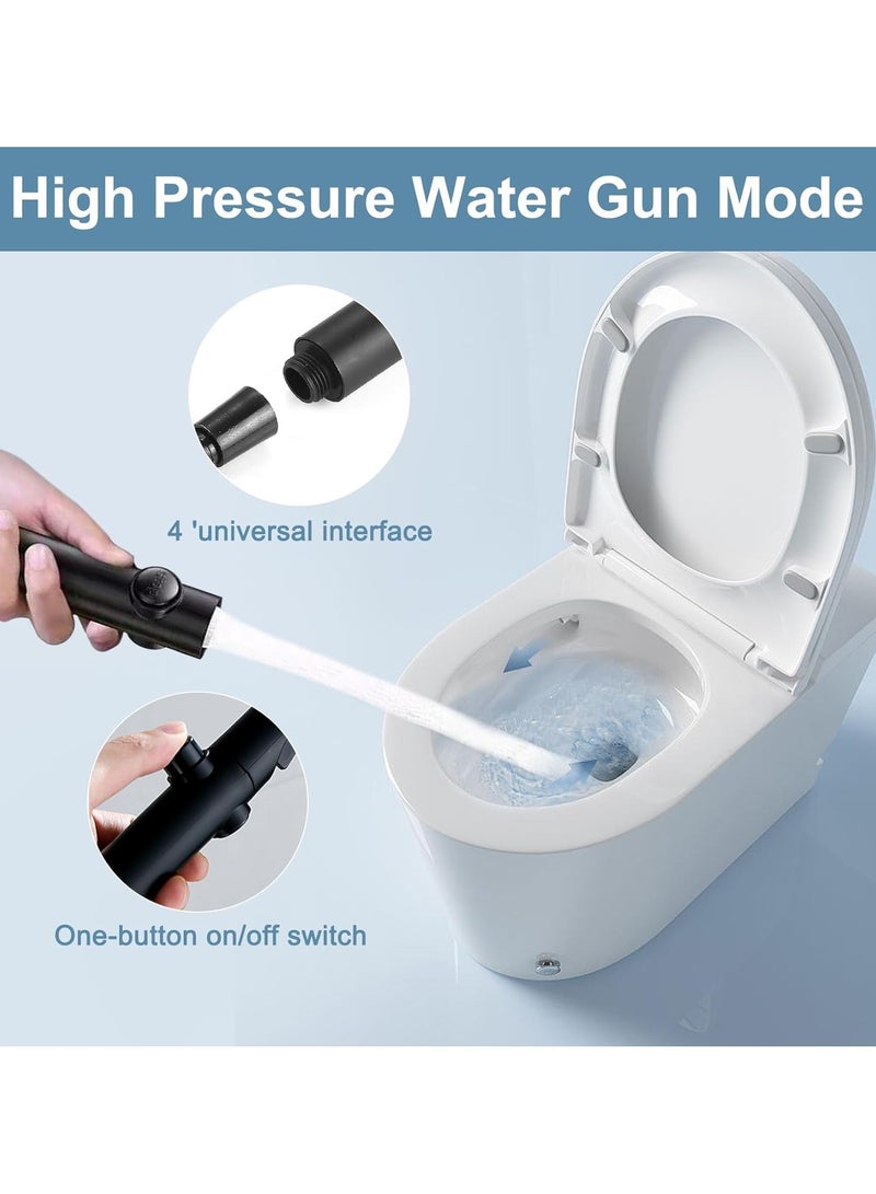 ABJ Shower Set, Complete Shower Set with 1.5M Hose & Modern Handheld Design, 5x9cm Shower Head, 8x12cm Holder, 5 Jet Types for Spa & Bathing - Image 5