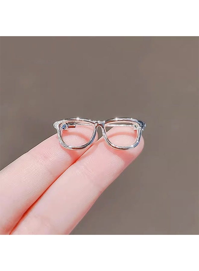 6 قطع دبابيس على شكل نظارات من سبائك المعادن - دبابيس دائرية على طراز النظارات - دبابيس ملابس للنساء، للبدلة، للقمصان، وإكسسوارات مجوهرات - Image 2