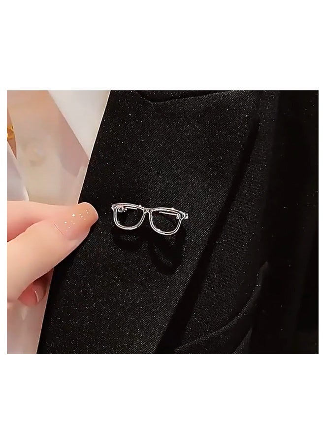 6 قطع دبابيس على شكل نظارات من سبائك المعادن - دبابيس دائرية على طراز النظارات - دبابيس ملابس للنساء، للبدلة، للقمصان، وإكسسوارات مجوهرات - Image 4