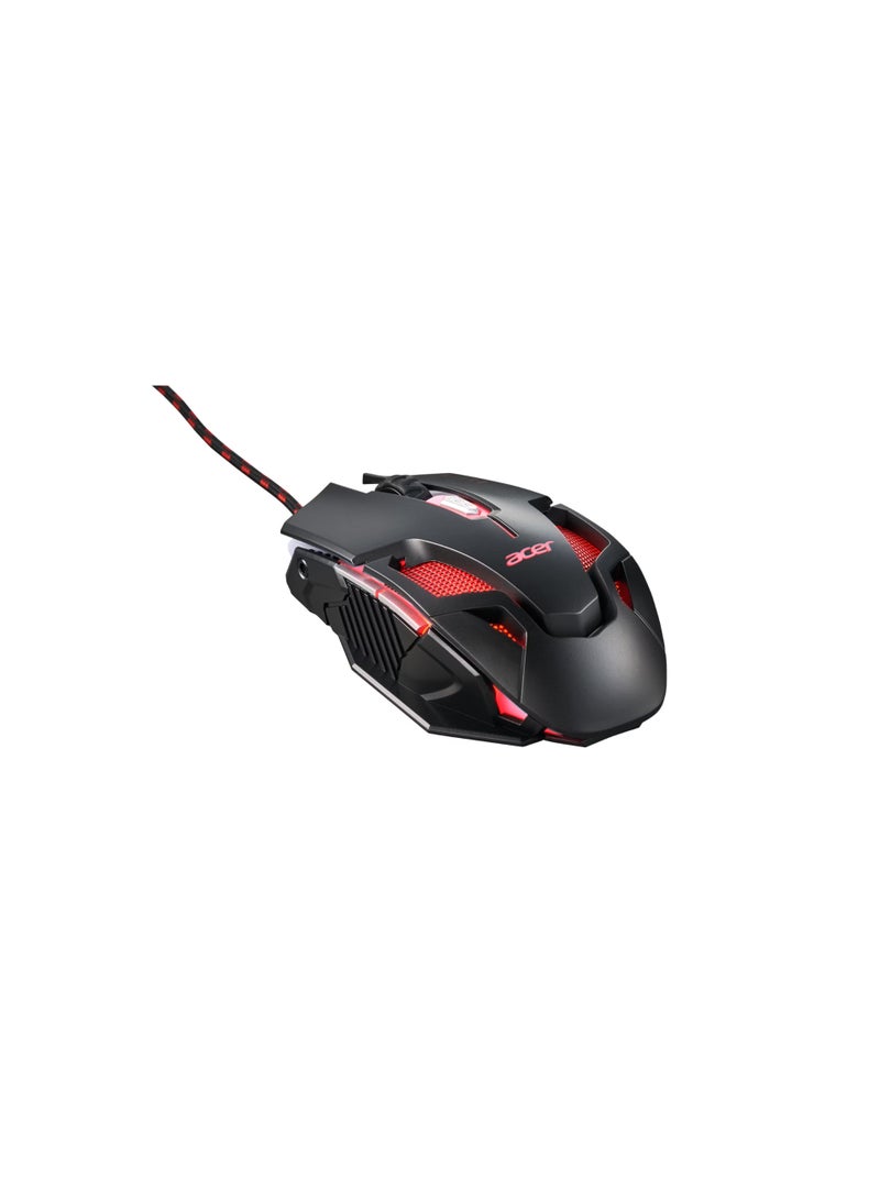 Acer Nitro Gaming Mouse III - NMW200, 7200 DPI 6-Mode Optical Sensor, 125MHz Polling Rate, 7 LED Lights, 20G Acceleration, Wired USB, Black – Precision Gaming Mouse - Image 1