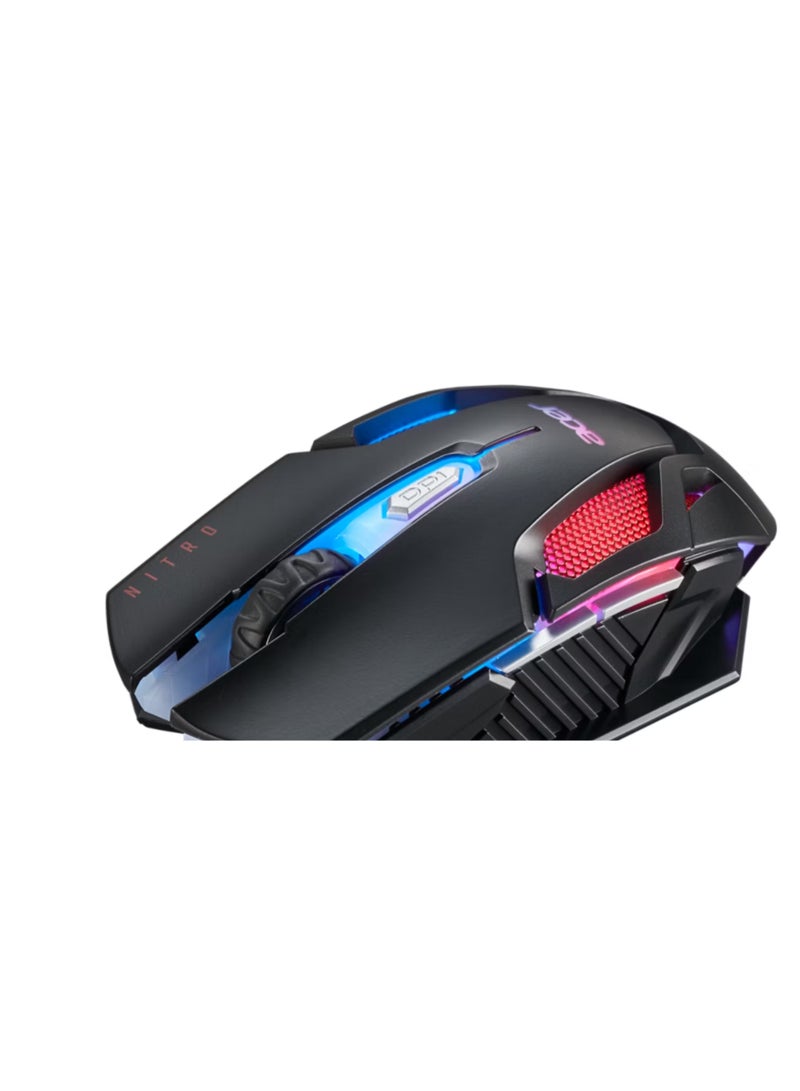 Acer Nitro Gaming Mouse III - NMW200, 7200 DPI 6-Mode Optical Sensor, 125MHz Polling Rate, 7 LED Lights, 20G Acceleration, Wired USB, Black – Precision Gaming Mouse - Image 4