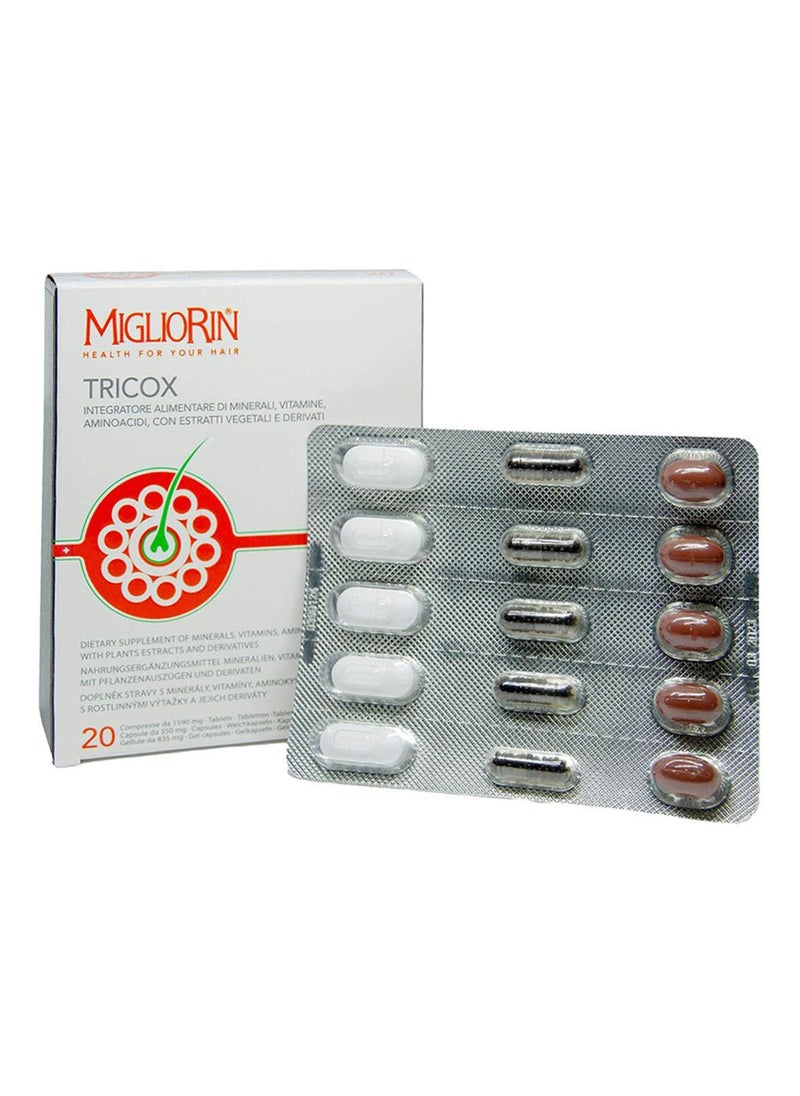 MIGLIORIN - Tricox Tablets 20 Servings + Adjuvant Anti-Hair Loss Spray Lotion 125Ml Anti-Hair Loss Promo Pack - Image 1