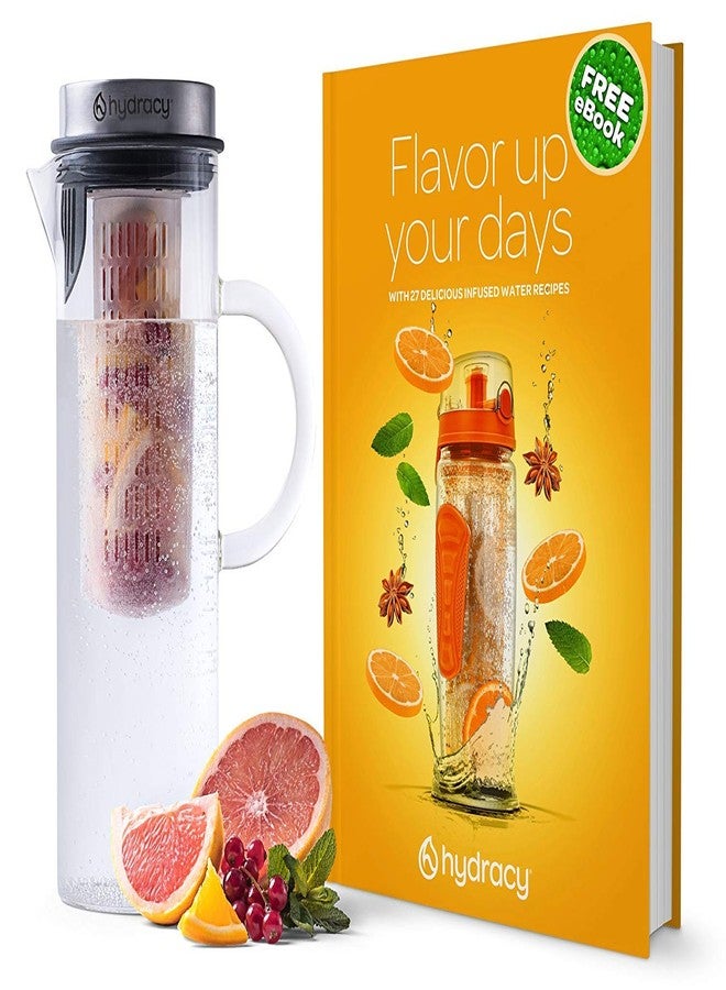 Hydracy Cold Brew Coffee Maker - Large Glass Infusion Pitcher 1.6 Quarts 52oz - Iced Coffee & Iced Tea Pitcher with Stainless Steel Lid & Fruit Infusion Tube - Perfect for Home or Office - Image 5