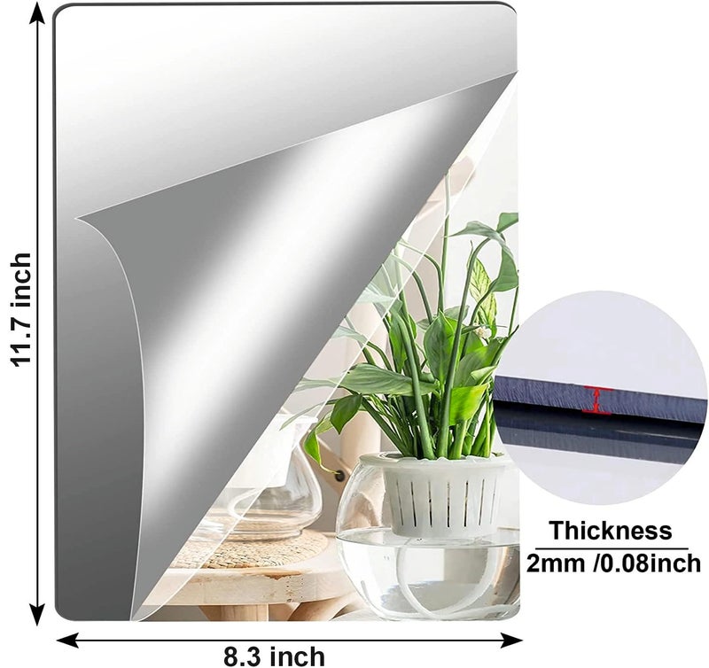 NEILL® Acrylic Mirror, Size - A4 (11.7" x 8.3") Inch, Thickness - 2mm, Pack of 1 Pc with Self Adhesive - Image 2