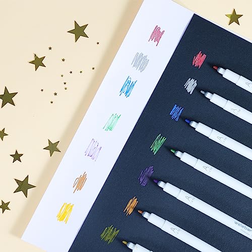 Welebar 7 Pack Metallic Pens Compatible with Cricut Joy/Xtra, 1.0 Tip Metallic Pen Set for Writing Drawing, DIY Crafts - Image 4