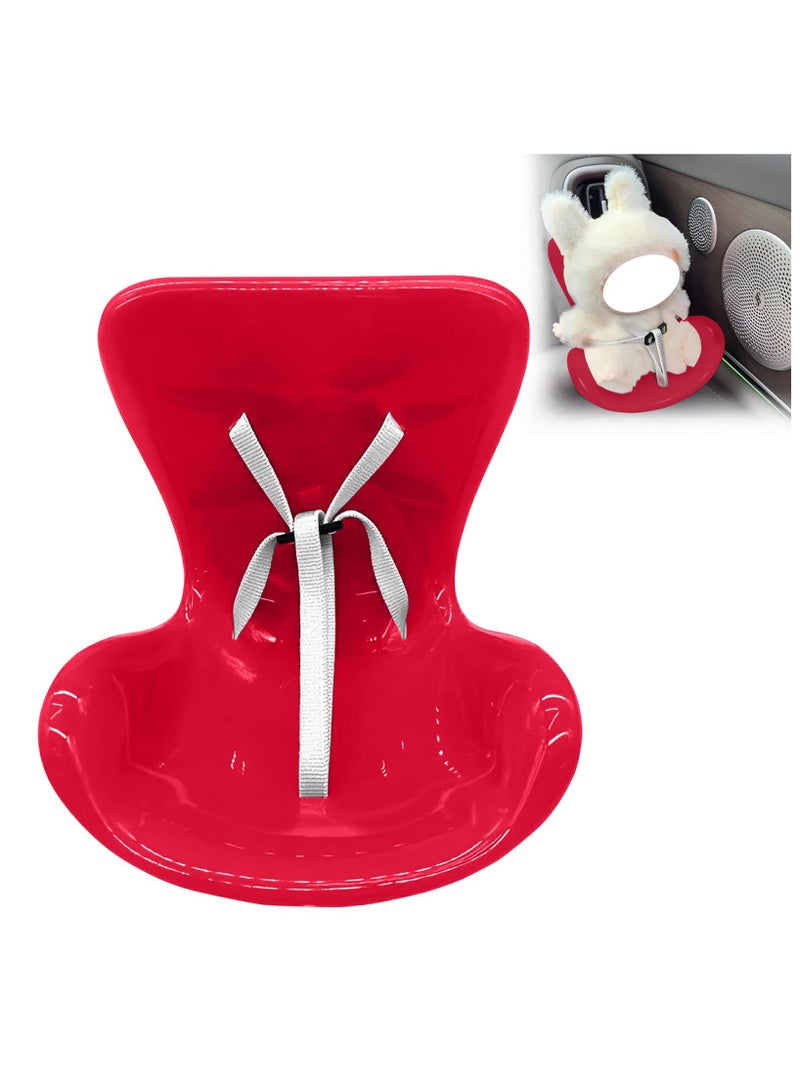 Doll car seat Compatible with Labubu, Vent Clip for 10-17cm Blind Box Toys, Secure Doll Seat with Adjustable Safety Strap & Airflow-Friendly Design, Car Decor (Doll Not Included) - Image 1