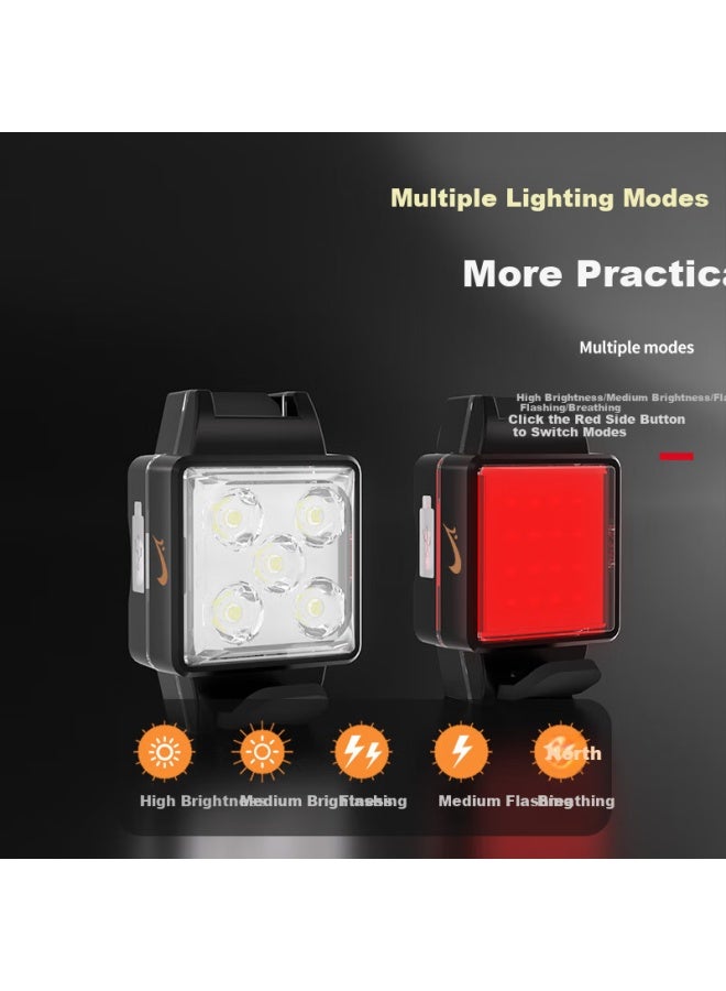 Noble bird Gueriniao Bicycle Light Front And Rear Set High Brightness Mountain Road Night Riding Waterproof Rechargeable 828-1 - Image 3