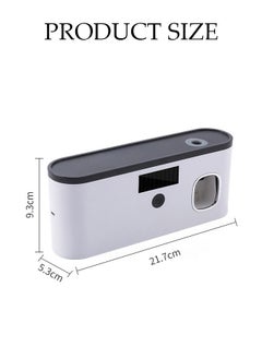 DUNISO Toothbrush Sterilizer, Intelligent Sterilization Wall Mounted Toothbrush Holder, With Uv Disinfection, Solar Panel And Squeezing Toothpaste Functions, With 5 Slots, Strong Load-Bearing Capacity  - Image 2