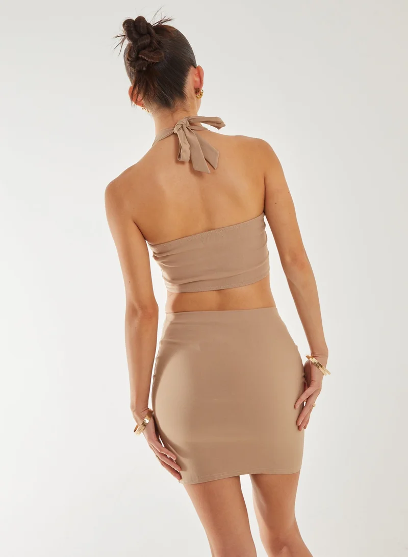 بينك فانيلا سترة بخصر مربوط من البنغالين