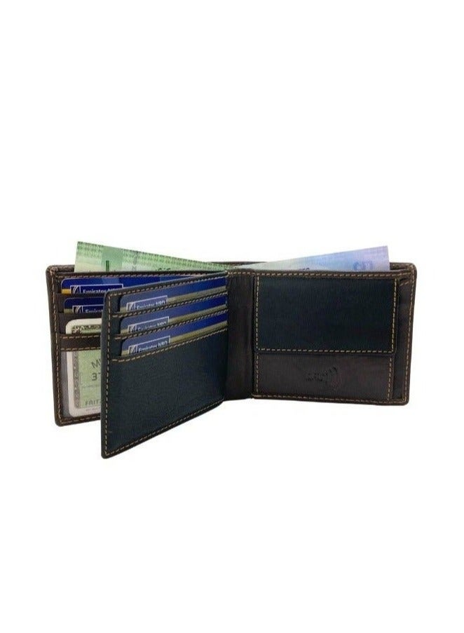 ليفراي محفظة "لافيري" (Laveri) من الجلد الطبيعي بتصميم مميز وحماية RFID - باللونين البني والأسود - Image 4