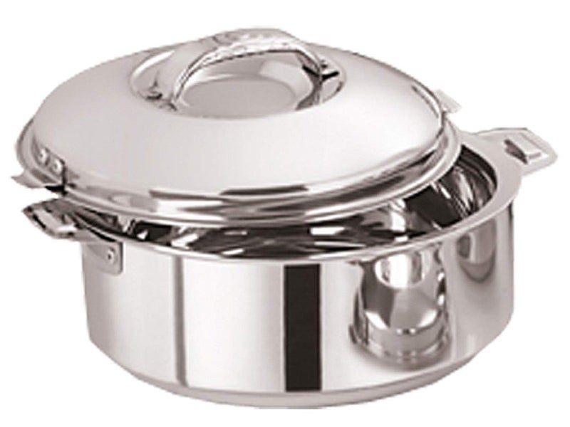 Kuber Industries Kuber Industries Stainless Steel CasseroleBoxChapati ContainerHot Case 3000 ml Silver CTKTC6038  - Image 4