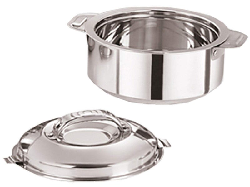 Kuber Industries Kuber Industries Stainless Steel CasseroleBoxChapati ContainerHot Case 3000 ml Silver CTKTC6038  - Image 3