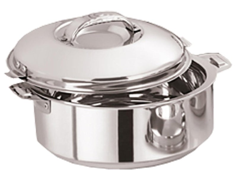Kuber Industries Kuber Industries Stainless Steel CasseroleBoxChapati ContainerHot Case 3000 ml Silver CTKTC6038  - Image 1