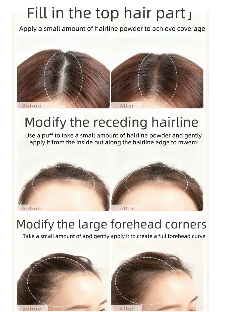 سويكي مسحوق سواك لتظليل الشعر - خافي جذور الشعر المقاوم للماء والعرق للشعر الخفيف، تغطية فورية طبيعية لخط الشعر والجبهة وخطوط الفراق، 4 جرام اللون الأسود (مع بودرة ومرآة، ثابت طويل الأمد، سهل الإزالة) - Image 4