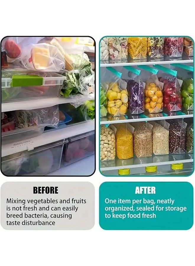 15pcs Reusable Freezer Storage Bags Leak Proof Food Preservation Transparent Sealed - Image 5