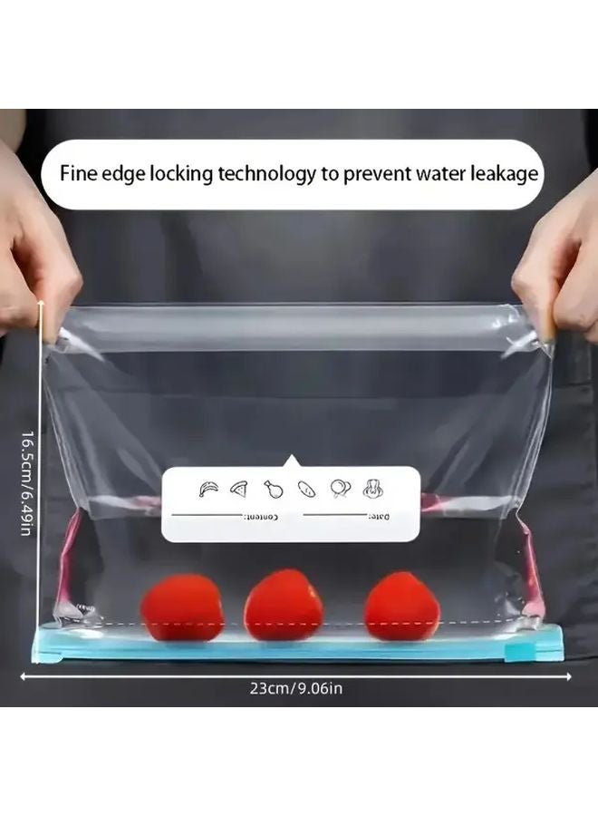 15pcs Reusable Freezer Storage Bags Leak Proof Food Preservation Transparent Sealed - Image 4