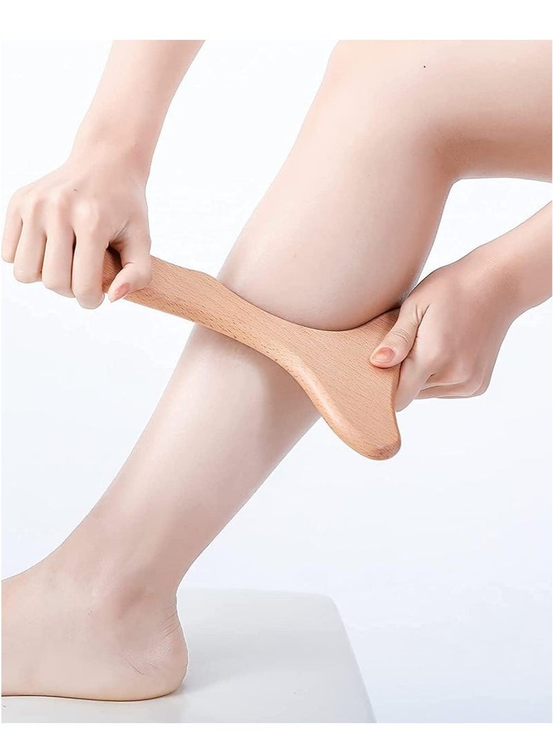 Wood Massage Tools, 3Pieces Wood Therapy Massage Tools, Wood Massager Roller Tool for Soft Tissue Therapy/Lymphatic Drainage/Muscle Pain Relief - Image 3