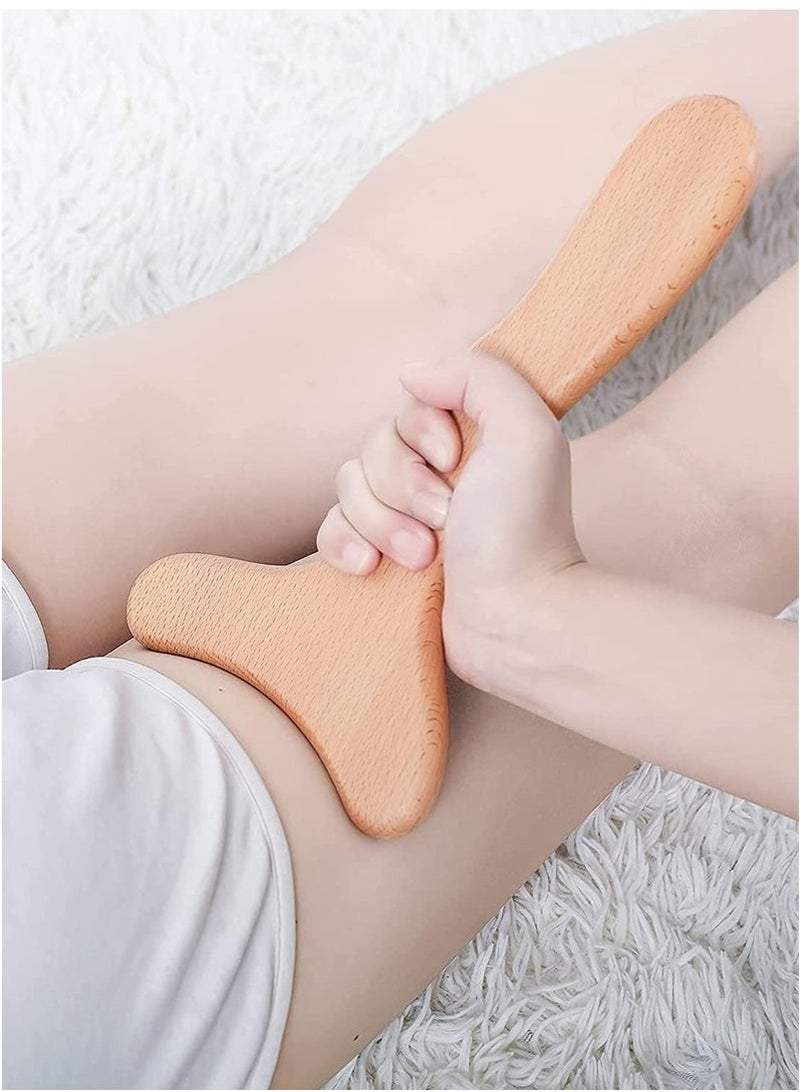 Wood Massage Tools, 3Pieces Wood Therapy Massage Tools, Wood Massager Roller Tool for Soft Tissue Therapy/Lymphatic Drainage/Muscle Pain Relief - Image 5