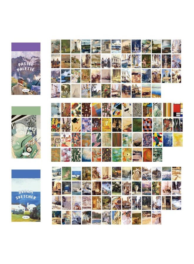 emmoolife 9 Sets 450 Sheets Washi Stickers for Journaling, Art Painting Drawing Themed Stickers Vintage Aesthetic Scrapbook Sticker Set for Bullet Journal Art Diary Card Craft Gifts Planner Notebook - Image 3