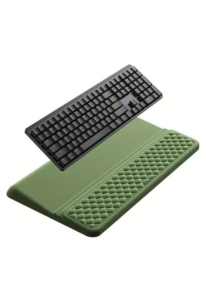 Black Ergonomic Memory Foam Wrist Rest Keyboard Mouse Pad Non Slip Detachable Palm Support - Image 1