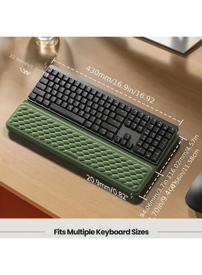 Black Ergonomic Memory Foam Wrist Rest Keyboard Mouse Pad Non Slip Detachable Palm Support - Image 4