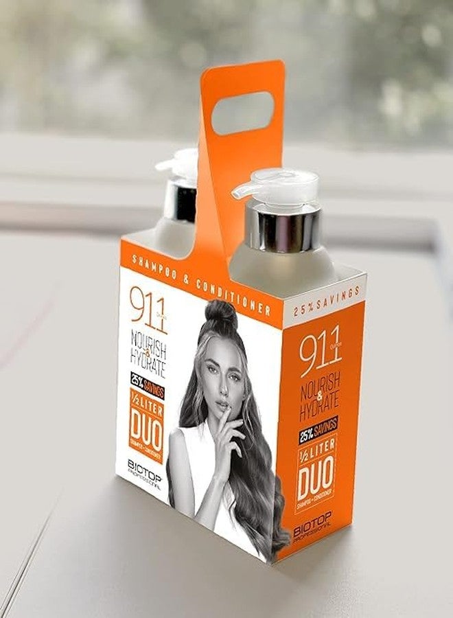 Biotop Professional 911 Nourishing Shampoo + Nourishing Conditioner 250 Each Quinoa | Unisex| Combo|For Colored, Extremely Dry, Very Damaged & Burnt/Over processed hair | Paraben, SLS & Sulfate free - Image 2