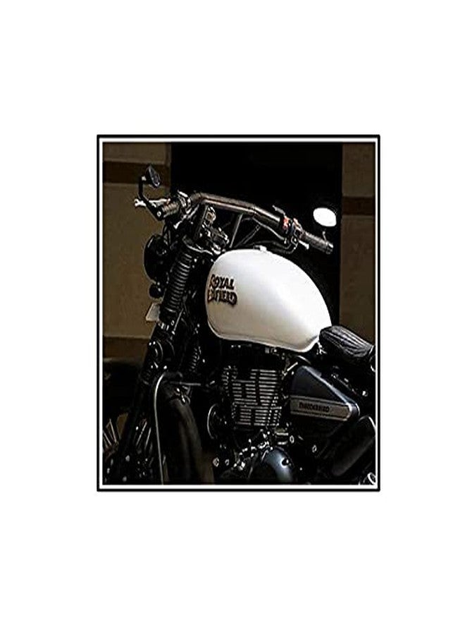 SUPREMECHOICE مقود دراجة Supremechoice 4-B A1 عالي الجودة، مصنوع من أنبوب سميك، أسود اللون، مناسب لدراجة Royal Enfield Bullet 350 Twin Spark - Image 4