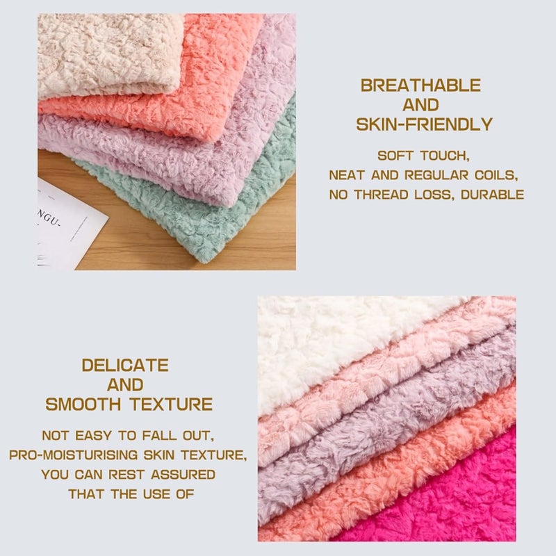 Soft Curly Short Pile Fun Faux Fur Fabric Material, 10mm Fluffy and Fluffy Decorative Soft Plush Faux Imitation Fur Material, for Fancy Dresses, Cushion Covers, Seat Cushions (Color : Apricot, Size - Image 3